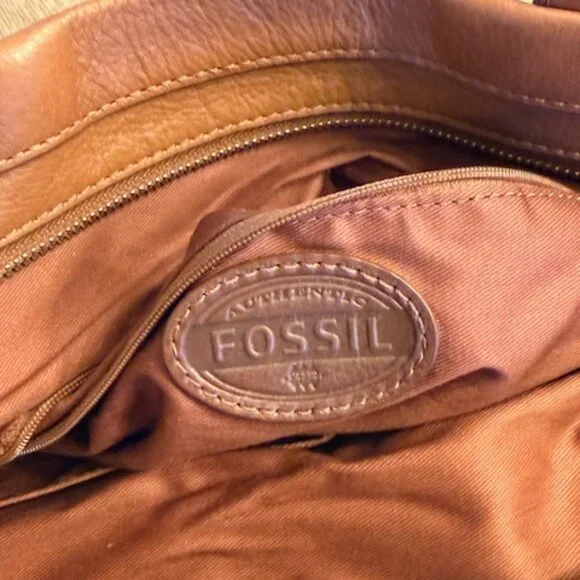 Fossil Jolie Leather Tote in Brandy Color - Picture 2 of 6